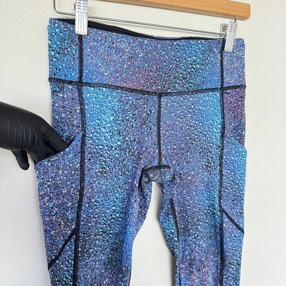 Lululemon Pace Rival Womens Leggings Blue 4 Athletic Athleisure Celestial Boho - Picture 5 of 11